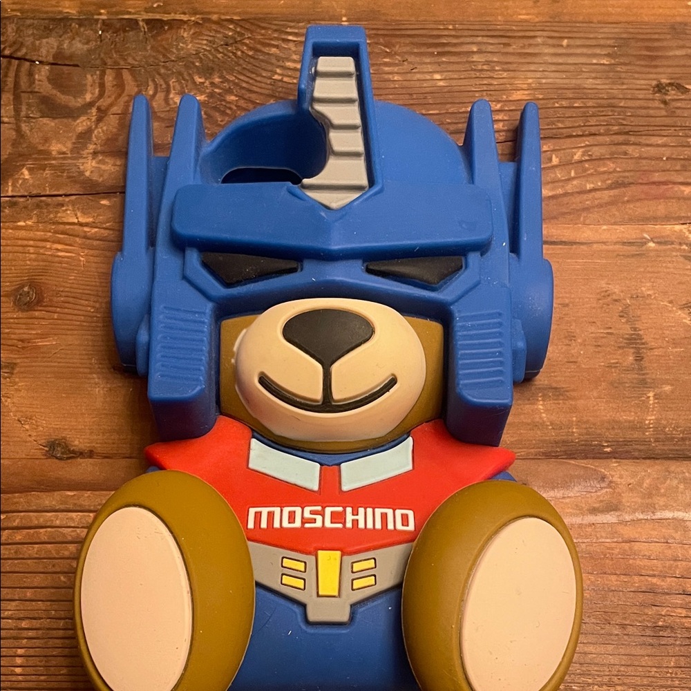 Moschino Blue and Red Robot Bear